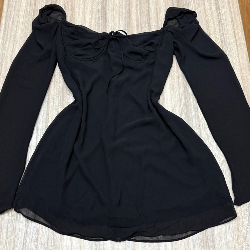 House Of CB Babydoll Dress size medium black - Picture 2 of 7